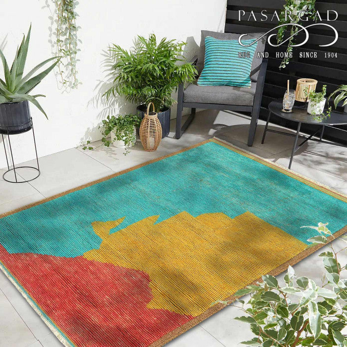 Fine Hand Knotted Moroccan Rug 4'x6'