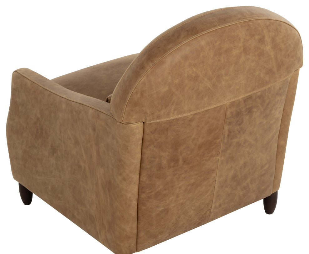 Cynthia Lounge Chair, Camel Leather