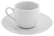 Classic White Ballet Demi Cup and Saucer, Set of 6
