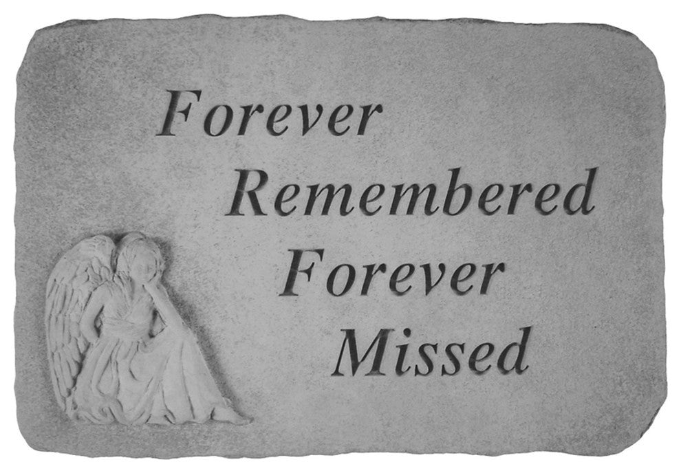 Angel Garden Accent Stone, "Forever Remembered"