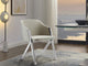 Acorn Set of 2 Arm Dining Chair, Taupe Pu Leather
