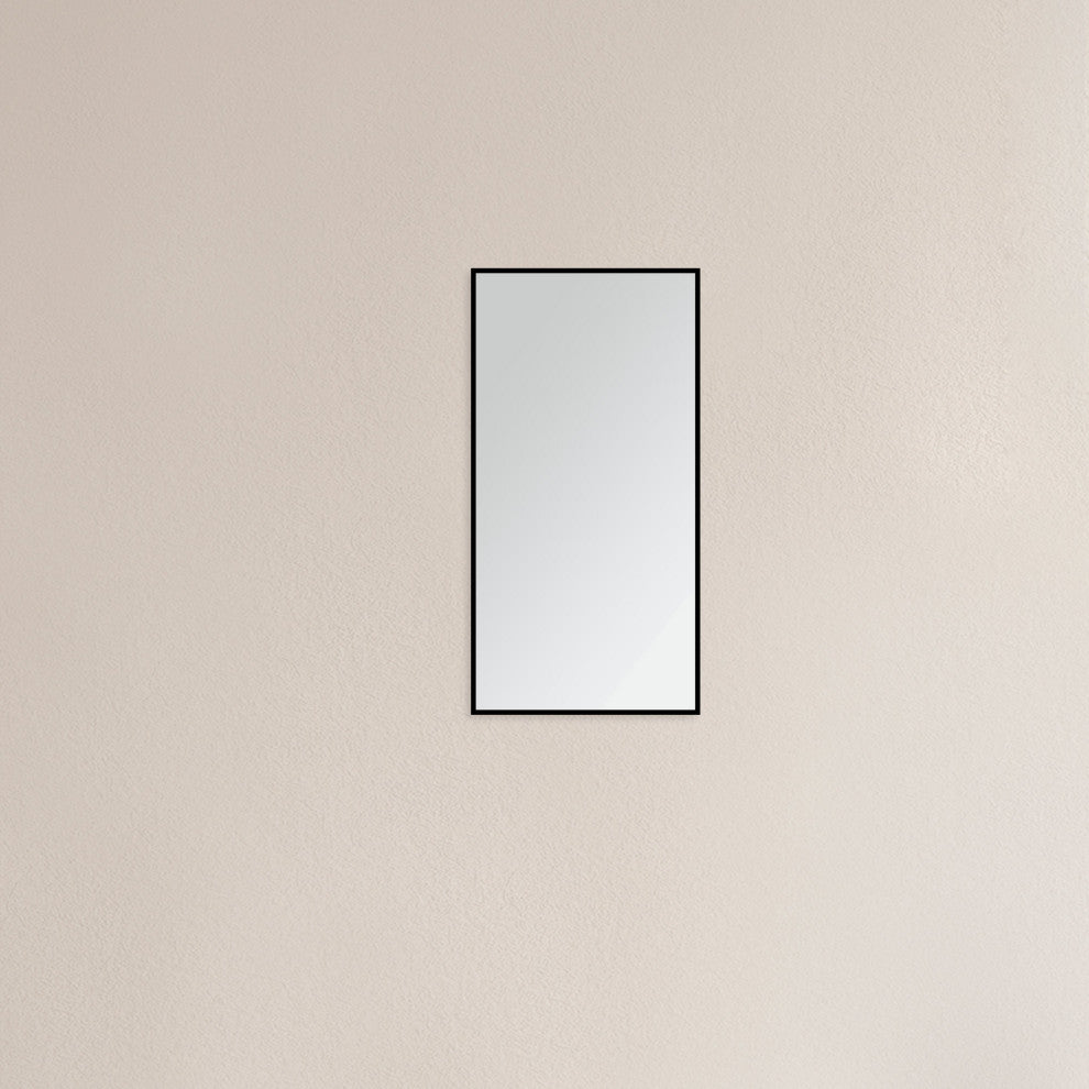 Mattox Mirror, Black, 16"w X 32"h X 1"d