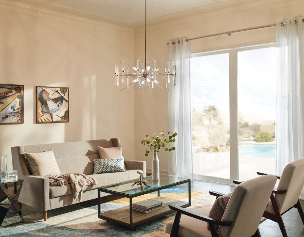 Chandelier 8-Light, Polished Nickel