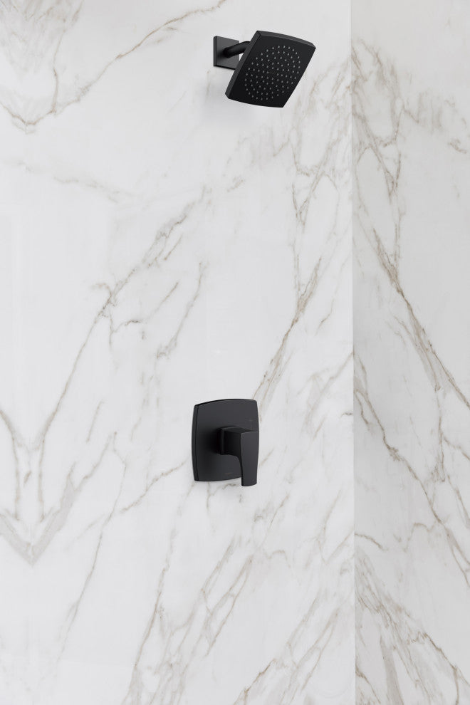 Tribune 1H Shower Only Trim Kit and Treysta Cartridge 1.75gpm, Satin Black