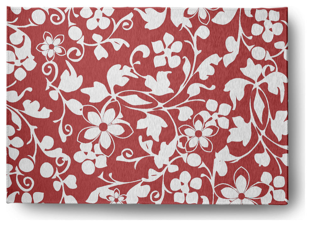 Evelyn Spring Chenille Rug, Ligonberry Red, 5'x7'