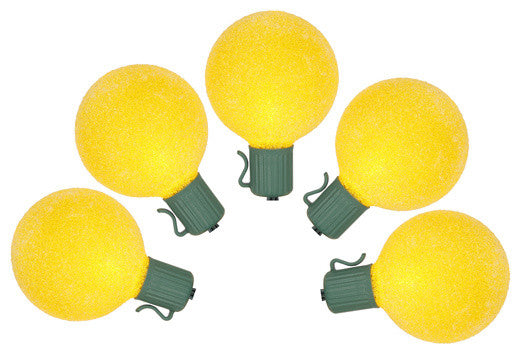 Battery Operated Sugaled G50 Christmas Lights, Set of 10, Yellow
