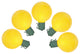 Battery Operated Sugaled G50 Christmas Lights, Set of 10, Yellow