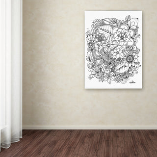 KCDoodleArt 'Flowers 2' Canvas Art, 24"x32"