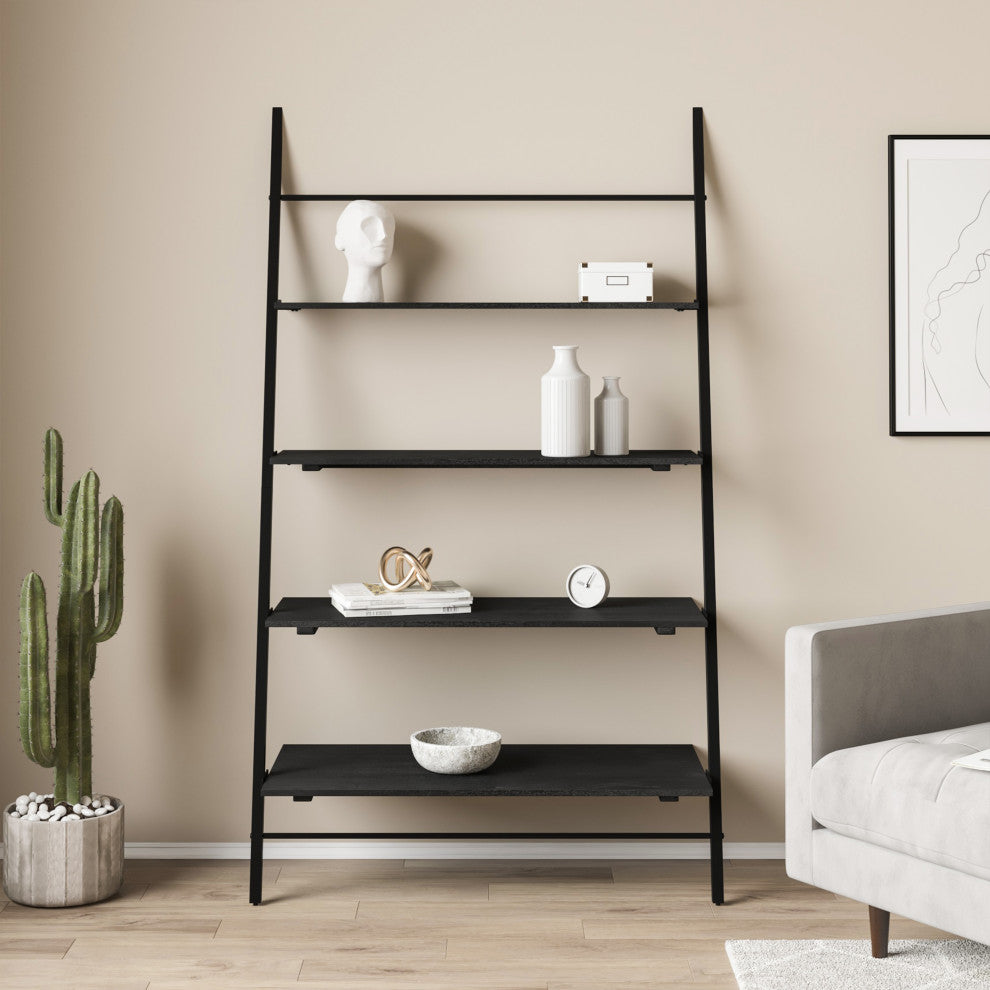 Lasalle Ladder Shelf, Black