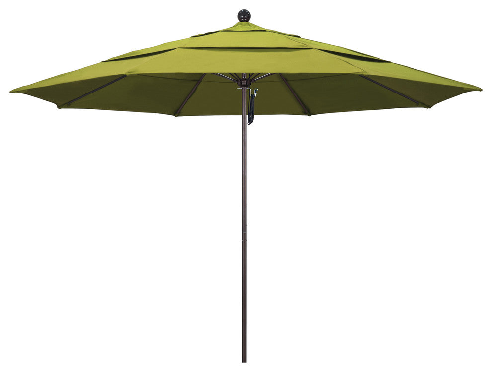 11' Fiberglass Umbrella Bronze, Olefin, Kiwi, 11'