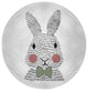Bow-tie Bunny Easter Chenille Rug, Laurel Tree Green, 5' Round