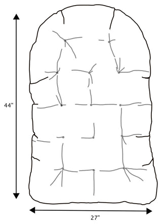 Mozaic Home Aqua Suede Egg Chair Cushion