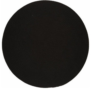 WearEver Poly Rug, Black, 4' Round