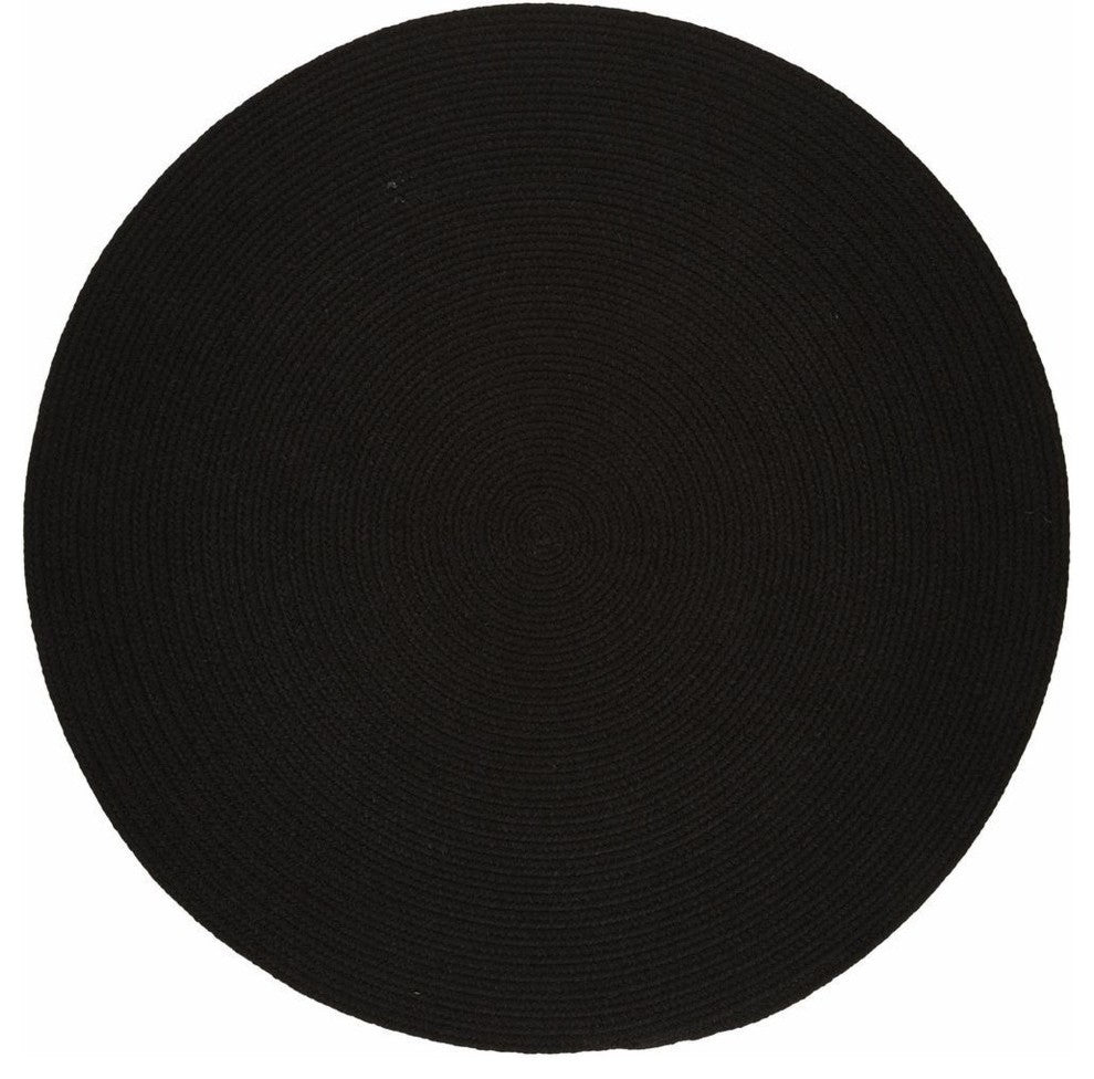 WearEver Poly Rug, Black, 4' Round