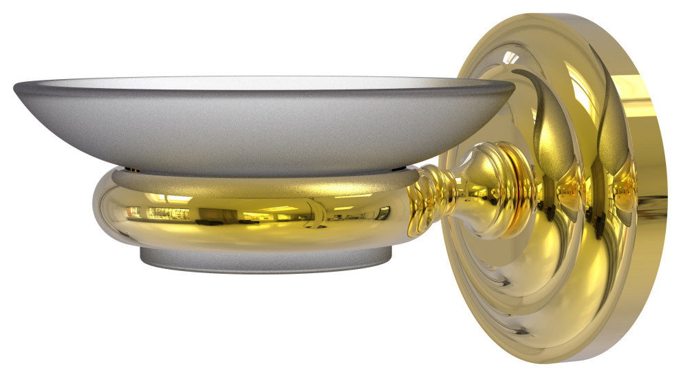 Prestige Que New Wall Mounted Soap Dish, Polished Brass