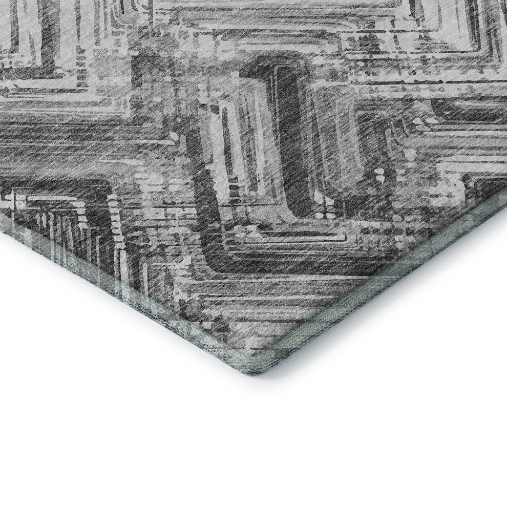 Premium Machine Washable Mayfield AMF630 Gray 9' x 12' Rug