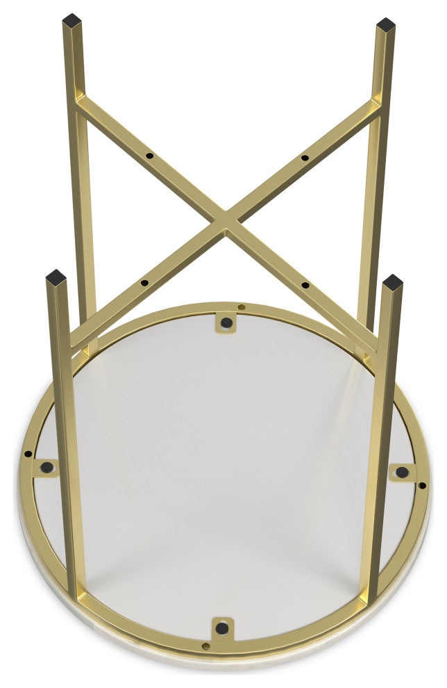 Tara Side Table, Gold