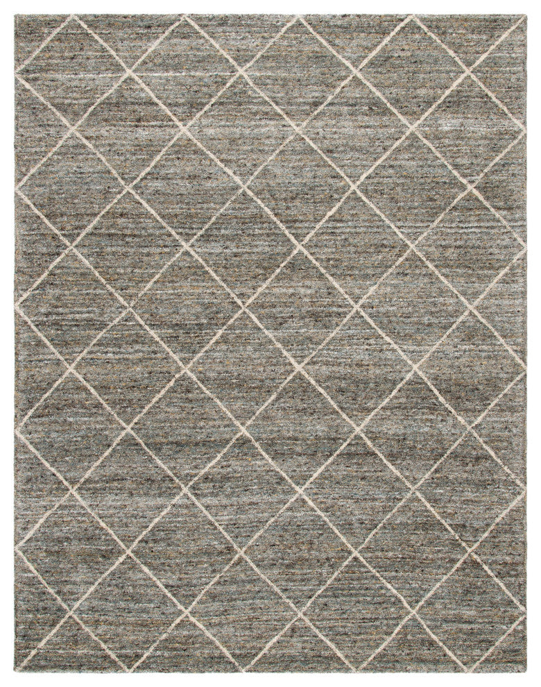 Safavieh Micro-Loop Collection HIM423D Rug, Grey/Olive, 8' X 10'