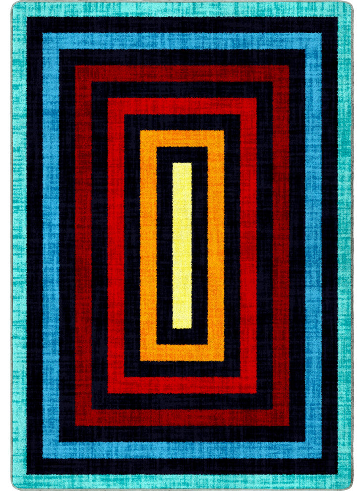 Intrigue Sunset, Black, 8'x11'