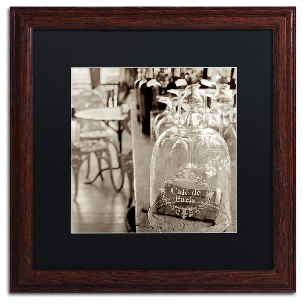 Alan Blaustein 'Lombardy VIII Sepia' Art, Wood Frame, Black Mat, 16x16