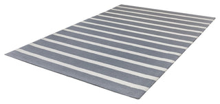 Rizzy Home Azzura Hill AH9937 Gray Strips Area Rug, Rectangular 5'x7'6"