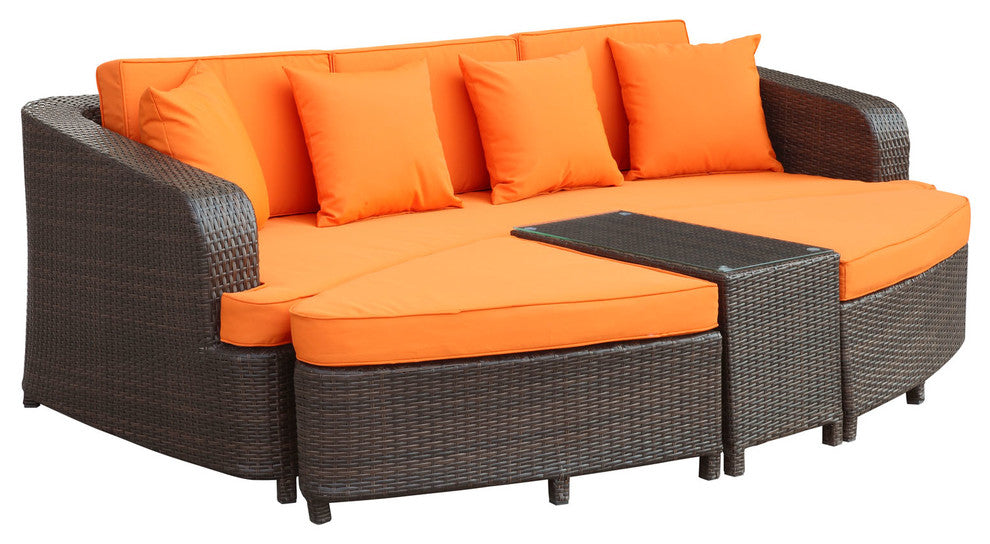 Monterey Sofa Set EEI-992 Brown Orange