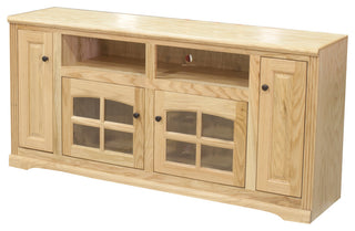 66" Oak Ridge Tall Entertainment Console, Yellow Oak