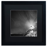 "Bass Harbor Sky" Matted Framed Canvas Art by Moises Levy