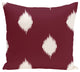 Hol-I-Kat, Decorative Holiday Ikat Print Pillow, Cranberry, 16"x16"