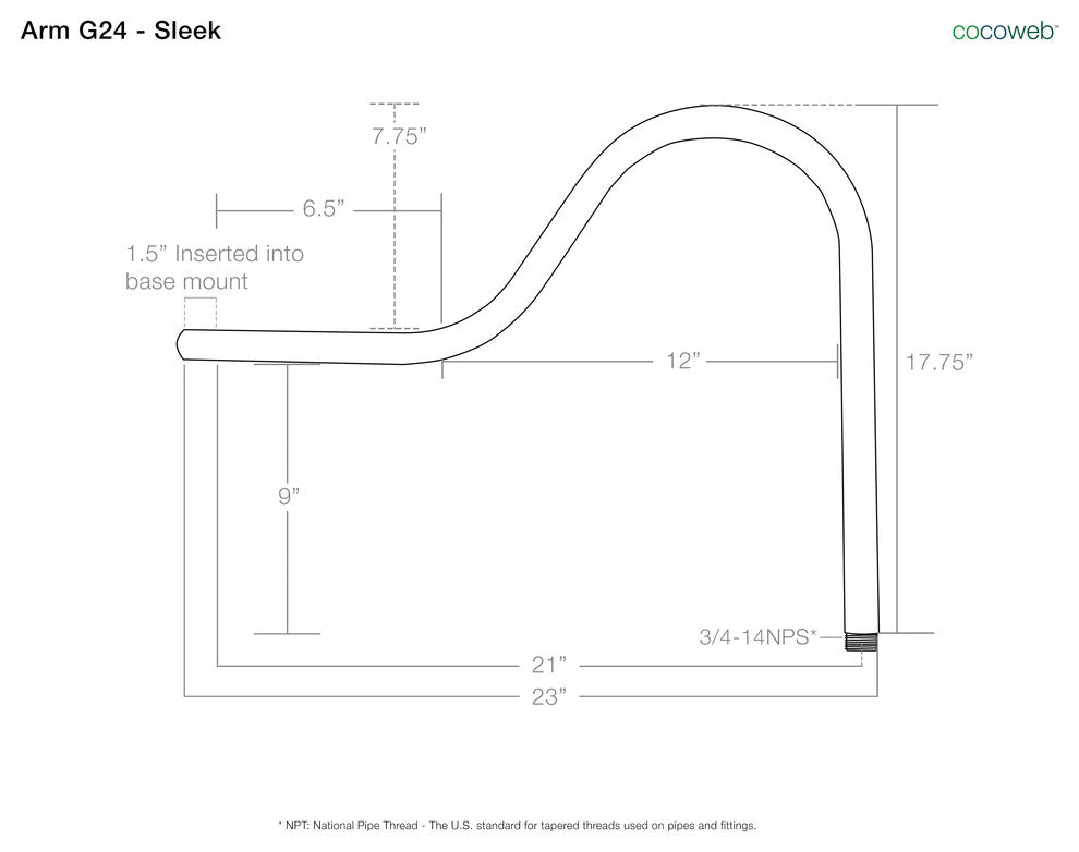 16" Calla LED Gooseneck Light With Sleek Arm, Jade