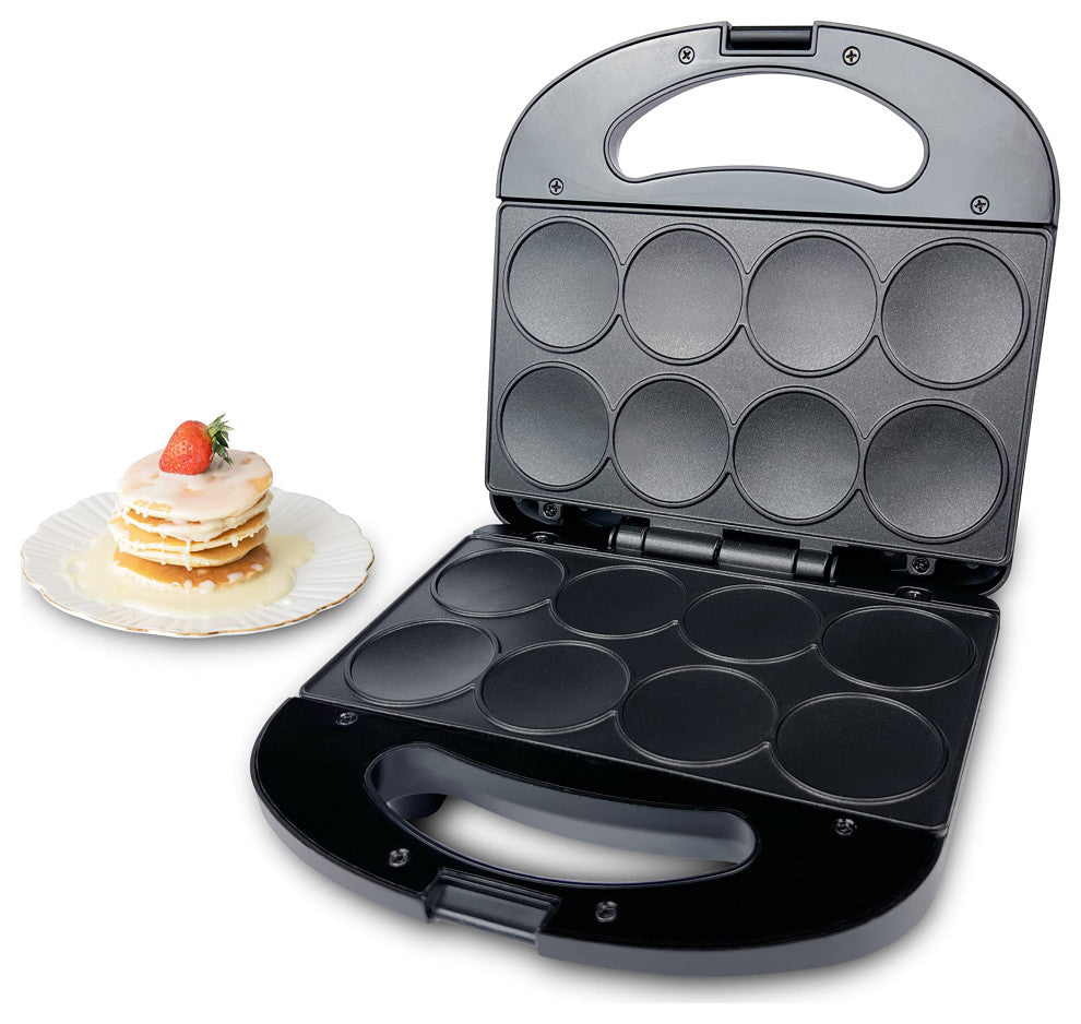 Mini Pancakes Maker Machine with Non Stick Plates, Small Pancake Griddle, Makes, Mini Pancakes Maker
