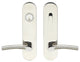 Phoenix Lever, Tubular Entry Single Cylinder, LH, Polished/Satin Stainless Steel