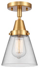 INNOVATIONS LIGHTING 447-1C-SG-G62 Small Cone Flush Mount