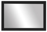 Meade Framed Wall Mirror, Black, 28"x54"