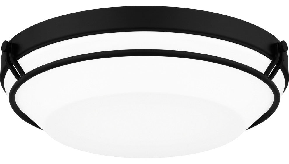 Quoizel DNB1616 Dunbar 16"W LED Flush Mount Ceiling Fixture - Matte Black