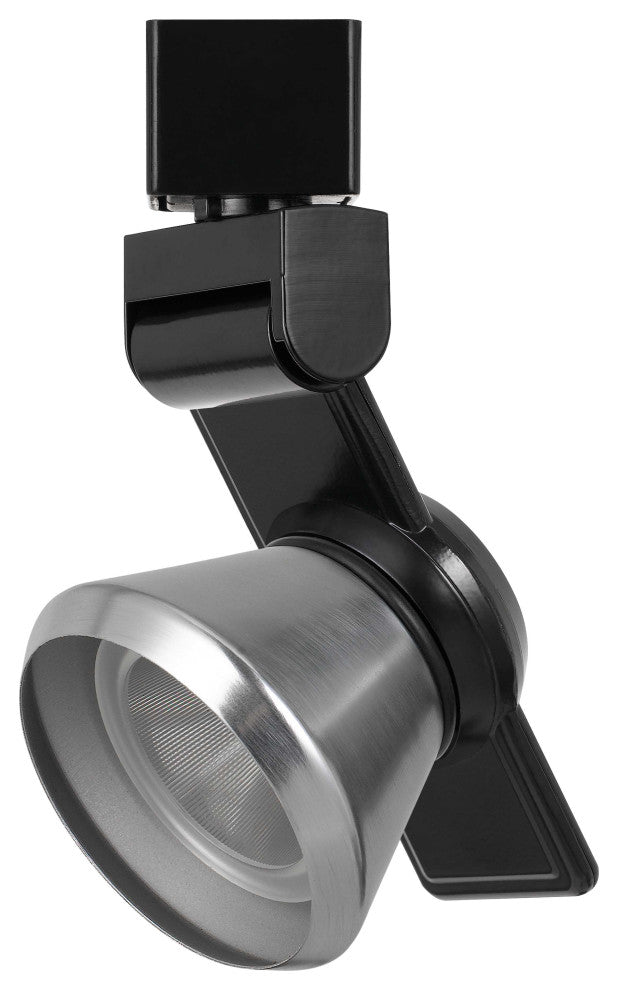 12W LED Track Fixture, Cone Brushed Steel