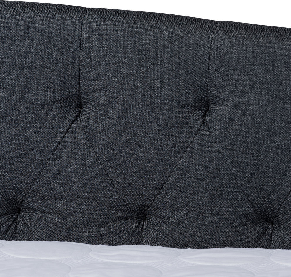 Qintal Upholstered Queen Size Daybed, Dark Gray