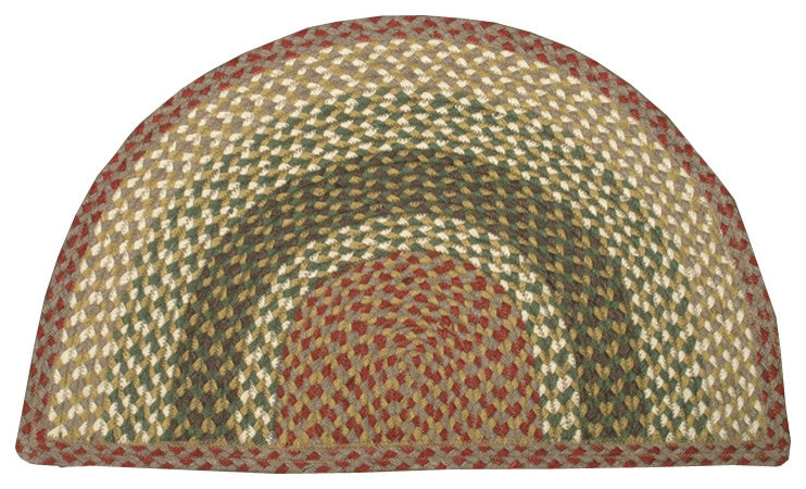 Olive Braided Slice, 18"x29"