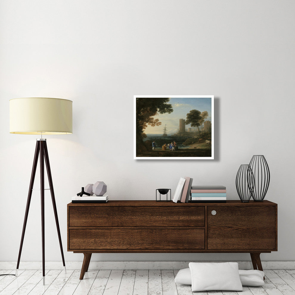 "Coast View with the Abduction of Europa" Paper Print by Claude Lorrain, 34"x26"