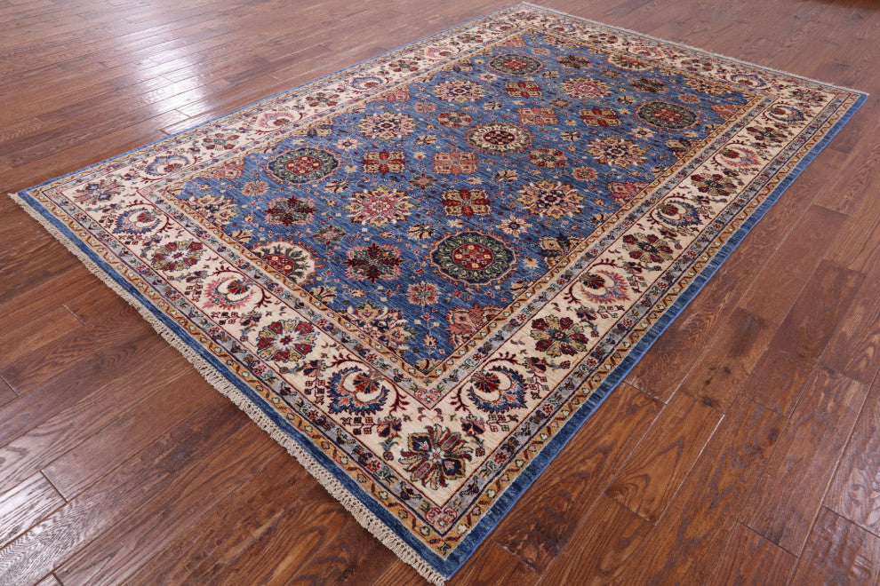 6' 10" X 10' 1" Persian Tabriz Hand-Knotted Wool Rug Q7525