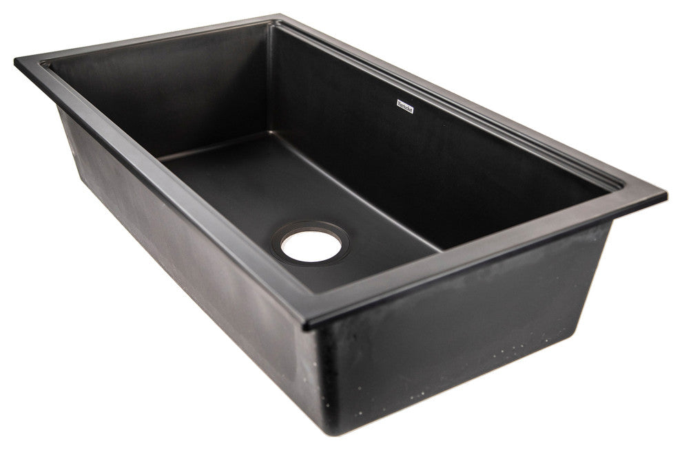 Nantucket Sinks Undermount Workstation Granite Composite, Nano Black