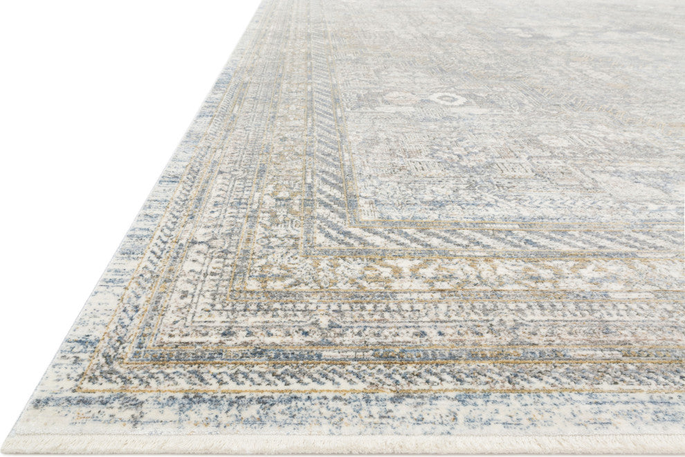 Viscose Acrylic Gemma Area Rug by Loloi, Silver/Multi, 2'8"x10'