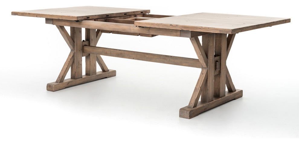Four Hands Tuscanspring Extension Dining Table, Sundried Wheat, 72"-96"