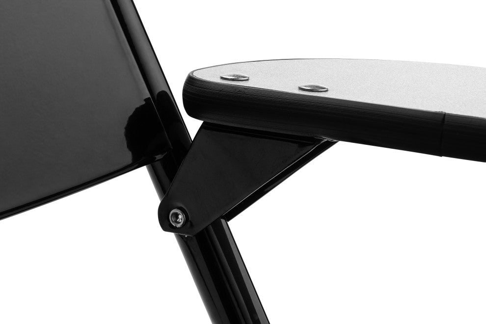 NPS 5200 Tablet Arm Folding Chair, Left Arm, Black, Set of 2