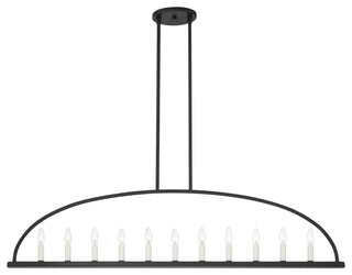 Crystorama Lighting Group ABB-3009 Abbott 11 Light 54"W Taper - Black