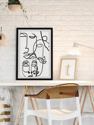 "Sleepy Faces" Framed Painting Print, 30x45