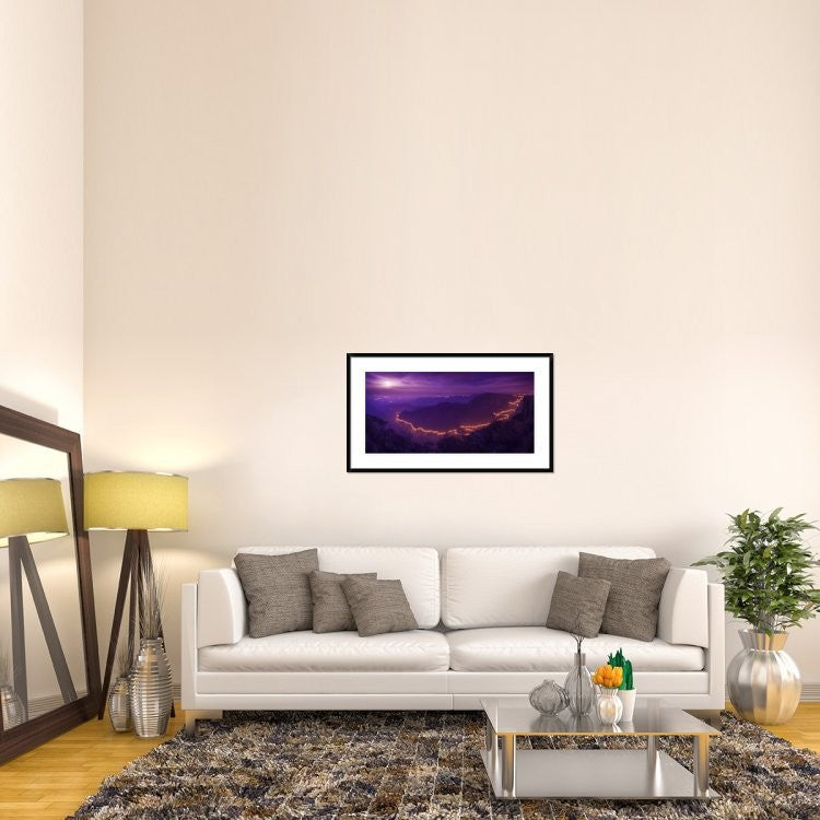 "Lights Of The Night" Framed Digital Print by Raphael Sombrio, 44x26"