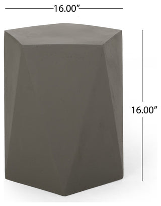 Apollo Outdoor Side Table, Light Gray