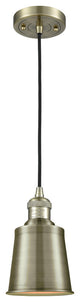 Addison 1-Light LED Mini Pendant, Antique Brass