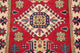Kazak Traditional Wool Handmade Pakistani Oriental Area Rug, Red, 4'0"X2'8"